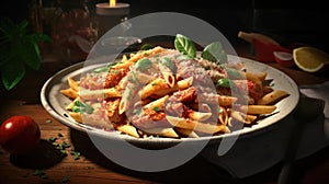 Authentic Italian: Mouthwatering Penne Alla Vodka in Traditional Kitchen Setting