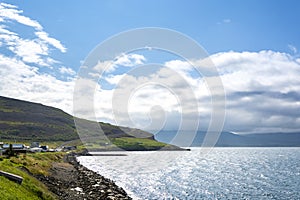 travel to Iceland - Atlantic ocean coastline near Vik I Myrdal village on Atlantic South Coast in september