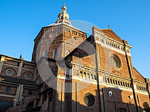 Duomo di Pavia (Cathedral of Pavia) at sunset photo