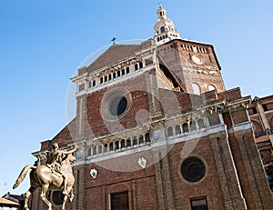 facade of Cathedral of Pavia and monument Regisole photo