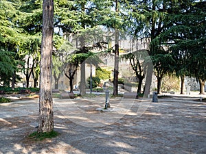 public park of medieval fortress Castle of Brescia photo