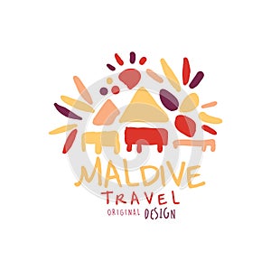 Travel to Maldive logo design for travel agency
