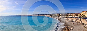 Travel to Nice. Promenade des Anglais.