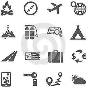 Travel and tourism icon set