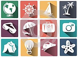 Travel and Tourism Icon Set Vector