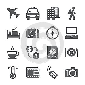 Travel and tourism icon set, vector eps10