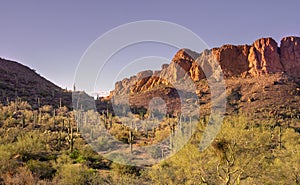 Travel tourism photo of Arizona scenic desert landscape,USA
