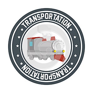 Travel by train concept icon