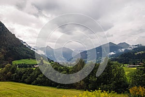 Travel by train in the mountains