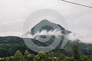 Travel by train in the mountains