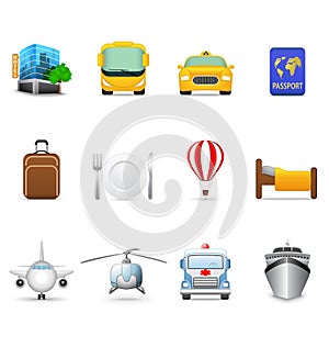 Travel and transportation icons