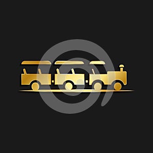 Travel, trine, icon gold icon. Vector illustration of golden style photo
