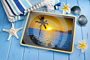 Travel Tropical Sunset Tablet Vacation