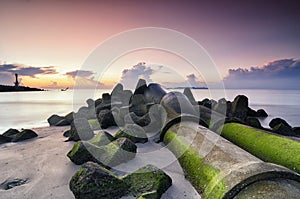 eautiful tropical beach sunrise sea view. soft wave hitting sandy beach