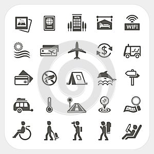 Travel and Vacation icons set