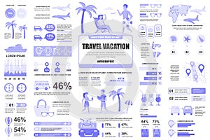 Travel vacation infographic elements