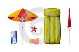 Travel and Vacation Symbol and Attribute for Tourism and Holiday Adventure Vector Set