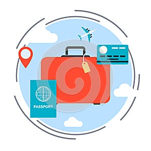 Travel, vacation, voyage vector concept