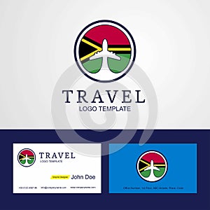 Travel Vanuatu Creative Circle flag Logo and Business card design