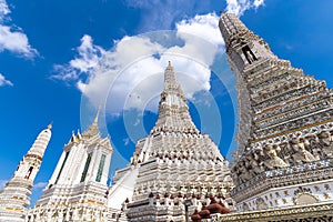 Travel in Wat Arun in Bangkok, Thailand.