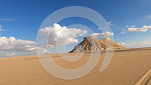 Travel through the white desert in Bahariya, Egypt