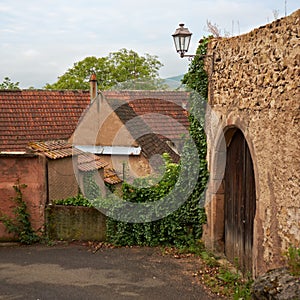 Travel wine route in France. La route des vins.