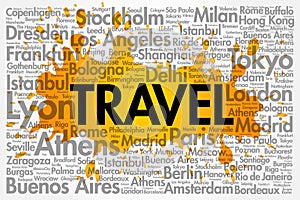 TRAVEL word cloud concept