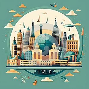 Travel the world concept