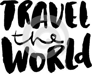 Travel the World Hand Drawn Ink Modern lettering Design