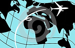 Travel world map background . Illustration design style.