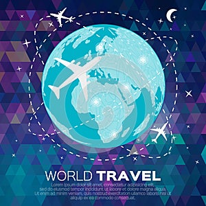 Travel World map background