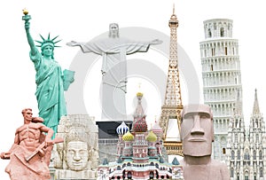 Travel the world monuments concept isolate