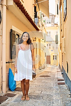 Travel the world and never look back. Full length portrait of an attractive young woman travelling in a foreign city.