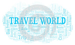 Travel World word cloud.