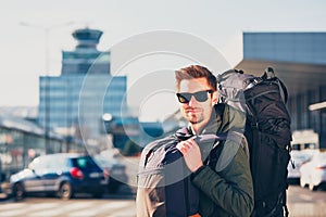 Traveler at the airport