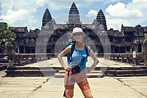 Traveler at Angkor Wat