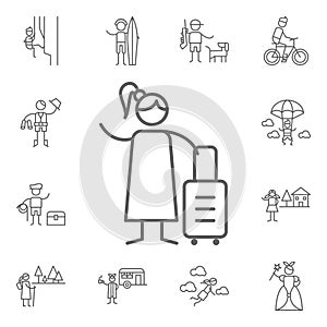 Traveler icon. Adventure icons universal set for web and mobile