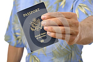 Traveler with passport