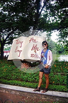 Traveler with Thang Long at Hanoi