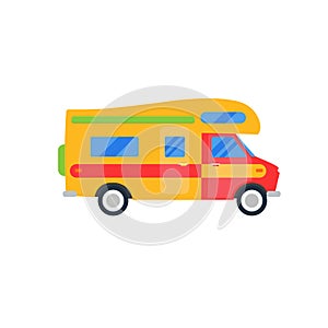 Traveler truck isolated illustration.