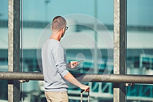 Traveler waiting for departure