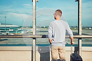 Traveler waiting for departure