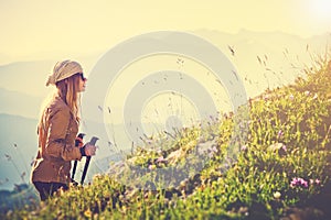 Traveler Woman mountaineering