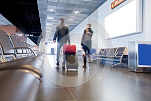 Travelers in airport