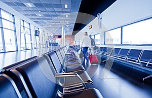 Travelers in airport photo