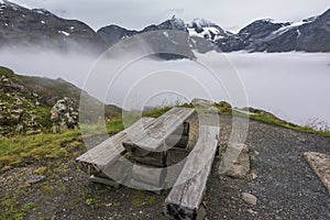 Traveling along Grossglockner alpine pass