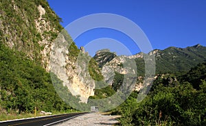 Traveling by bus in nuevo leon, mexico photo