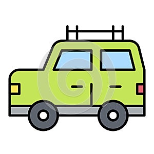 Traveling car icon, Summer vacation related vector