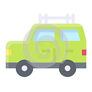 Traveling car icon, Summer vacation related vector