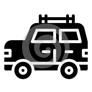 Traveling car icon, Summer vacation related vector